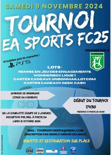 Tournoi E-FOOT samedi 9  novembre